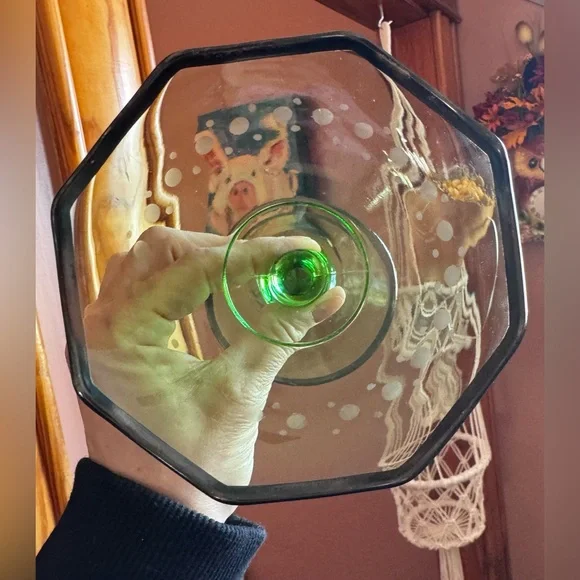 Vintage Green Depression Glass Compote Dish✨ - Picture 5 of 13